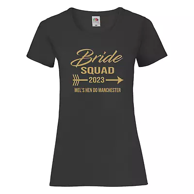 Buy Personalised Hen Party T Shirts, Bride Squad, Hen Night, Hen Weekend • 13.99£