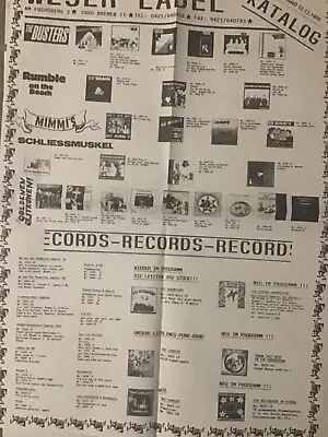 Buy Weser Label Katalog 12.12.1990 Die Goldenen Zitronen Mimmis Punk Vinyl T-shirt • 0.86£