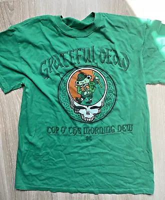 Buy The GRATEFUL DEAD MORNING DEW Irish Leprechaun Green T SHIRT Small 2011 Top Band • 9.99£