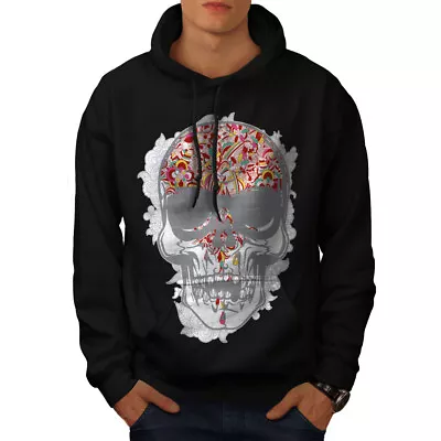 Buy Wellcoda Face Head Skull Mens Hoodie, Grave Casual Hooded Sweatshirt • 31.99£