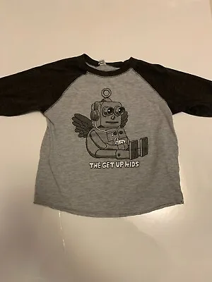 Buy The Get Up Kids Kids Gray Baseball Shirt Size 4 • 16.07£