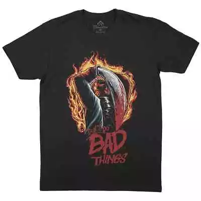 Buy Jason Mens T-Shirt Horror Killer Friday 13th Mayers Bad Flames Mask P882 • 9.99£