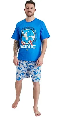 Buy Mens Sonic The Hedgehog Short Pyjamas Gaming Gamer Top Shorts S-XL • 19.95£