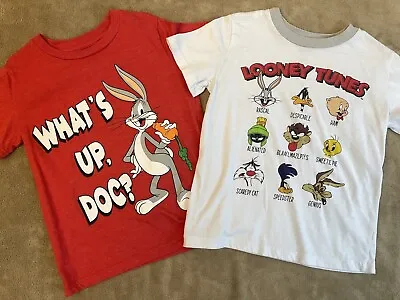 Buy Looney Tunes T-Shirts Lot Of (2) Toddler Kids Size 7-8 • 8.02£