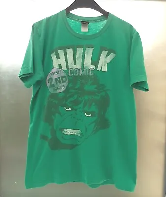 Buy Hulk - Mens Smash 2nd Issue T-Shirt In Green, Size M • 7£