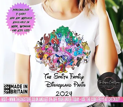 Buy Personalised Disneyland Paris Disney World Matching Family T Shirt 2024 V4 • 12.70£