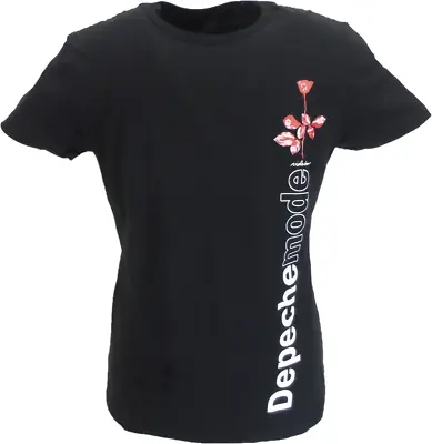 Buy Ladies Black Official Depeche Mode Vioator Side Rose T Shirt • 17.99£