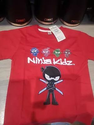Buy Ninja Kidz T Shirt Red 5 To 6 Years NWT • 6.99£