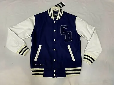 Buy Criminal Damage Letterman Varsity Jacket  Blue White  Small   002  Mens • 69.99£