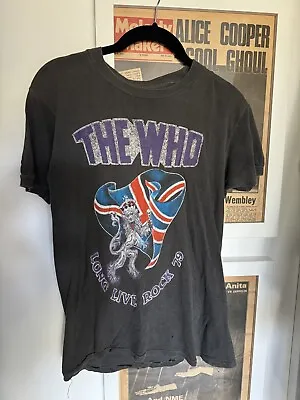 Buy Vintage THE WHO Long Live Rock 79 Keith Moon T Shirt Band Tour Music  • 110£