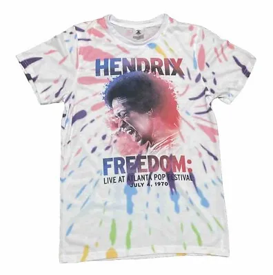 Buy Jimi Hendrix Freedom Live At Atlanta Pop Festival Tie Dye T Shirt Size S/P • 17.09£