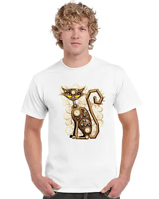 Buy Steampunk Clockwork Cat T Shirt • 12.99£