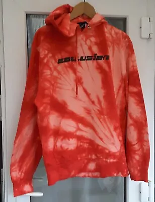 Buy Ladies Oversized Tie Dyed Hoodie In Red/ Pink Size XS • 10£