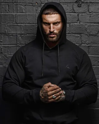 Buy NEW Men's Soft Black Hoodie Sweatshirt Jumper Gym LARGE Or XL Loungewear • 9.99£