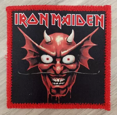 Buy Iron Maiden “The Number Of The Beast Devil” Red Border Patch For Battle Jacket • 5.26£