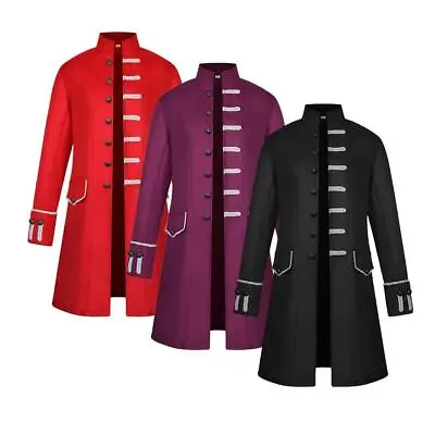 Buy Vintage Men\\\'s Gothic Jacket Frock Coat Steampunk Cosplay • 19.74£
