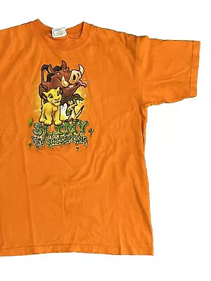 Buy Lion King Simba Timon Pumba Slimy Yet Satisfying T Shirt Kids Large / Sm Vtg • 25.42£