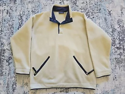 Buy Patagonia Snap T Pullover Fleece Jacket Womens SMALL Pockets Cream Color • 23.41£