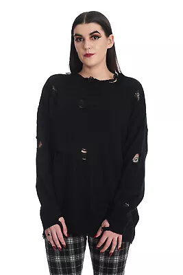 Buy Banned Griffin Distressed Plus Size Alternative Jumper • 43.99£