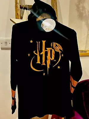 Buy Girls Harry Potter Light Weight Hoodie With Gold Glitter Sleeves Age 13 - 14 • 15£