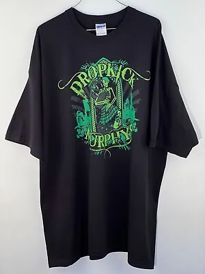 Buy Vintage Dropkick Murphy's Irish Skeleton Logo Shirt Hot Topic Size 2XL XXL Black • 25.98£