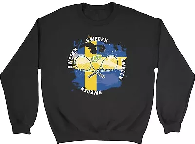 Buy Tennis Sports With Sweden Flag Kids Childrens Jumper Sweatshirt Boys Girls Gift • 12.99£