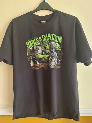 Buy Harley Davidson T Shirt XL  Frankenstein Knucklehead Engine • 34.99£