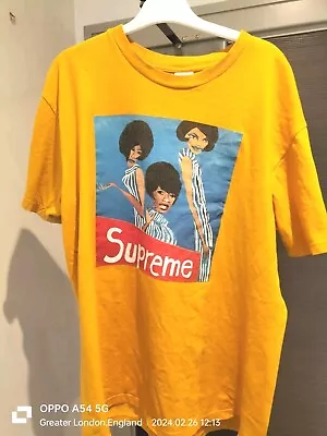 Buy Supreme Group Tee Short Sleeve Cotton T-Shirt Yellow SS18 Large . Diana Ross • 40.66£