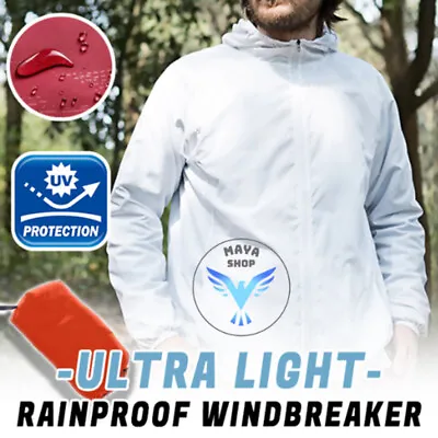 Buy Ultra-Light Thin Windbreaker Jacket Rainproof Waterproof Windproof Men Coat • 9.07£