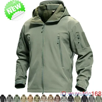 Buy New Waterproof Soft Shell Mens Jackets Military Tactical Fleece Lining Coats UK • 45.36£
