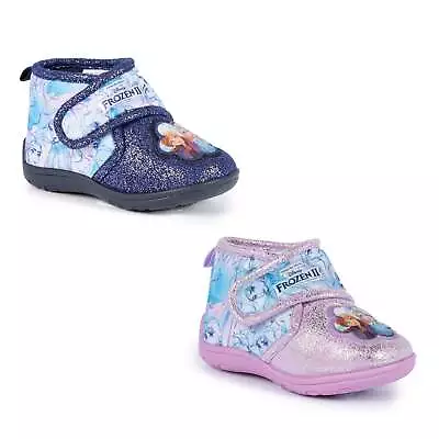 Buy Kids Disney Frozen Bedroom Slippers Blue Lilac Girls Childs Childrens Disney • 14£