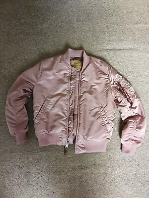 Buy Alpha Industries Bomber Pink  Jacket Medium • 40£