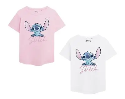 Buy Disney Womens Fashion T-Shirt Stitch Watercolour Top Tee S-XL Official • 13.99£