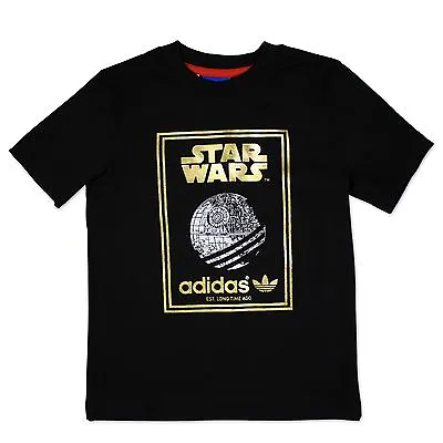 Buy Adidas Originals Star Wars Kids Death Star Tee Black Gold 74-176 • 22.59£