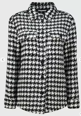 Buy TU Women's Black & White Dogtooth Check Shacket Jacket/Coat Shirt Jacket UK18 • 12.50£