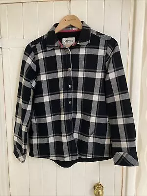 Buy Orvis Plaid Flannel Over Shirt Jacket Fleece Lined Womens Size MediumSnap Button • 26£