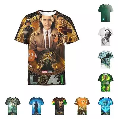Buy Kid's Thor Loki 3D T Shirt Short Sleeved Shirt Tee Loptr Sweat Absorbing Tops • 10.99£