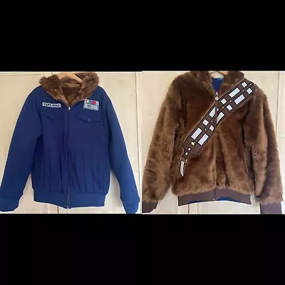 Buy Star Wars Chewbacca Han Solo Rare Reversible Hoodie Jacket Size Medium • 55£