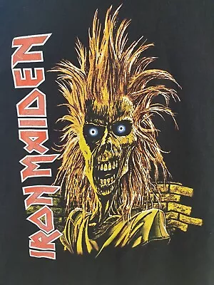 Buy Iron Maiden T-shirt, Hairy Skullhead Graphic , Fruit Of The Loom • 4.99£