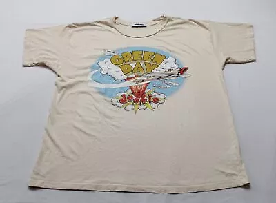 Buy Daydreamer Women's Green Day Dookie Merch Graphic Tee DP3 Beige Large NWT • 53.04£