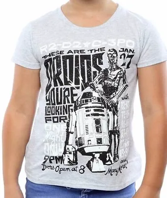 Buy Girls Official Star Wars R2 D2 Droids Short Sleeve Grey T-Shirt  Free P+P • 6.49£