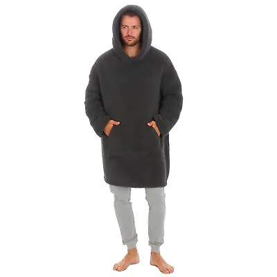 Buy Adults Mens Oversized Hoodie Blanket Hoody Warm Fleece Sweatshirt Top Loungewear • 24.99£