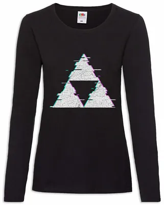 Buy Triforce Glitch Women Long Sleeve T-Shirt Symbol Logo Zelda The Power Hyrule • 27.59£