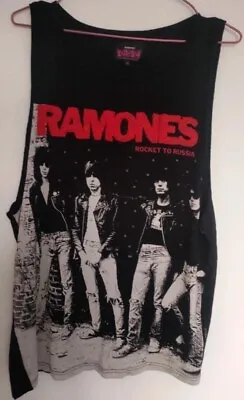 Buy The Ramones Vest Punk Rock Band Merch T Shirt Tee Ladies Tank Top Sz M Oversized • 16.50£