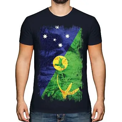 Buy Christmas Island Grunge Flag Mens T-shirt Tee Top Football Gift Shirt Clothing • 11.95£