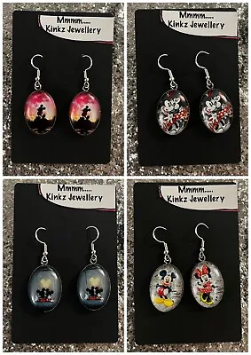 Buy Silver 925 Mickey Mouse Earrings Minnie Mouse Jewellery Cartoon Gift For Her • 9.95£