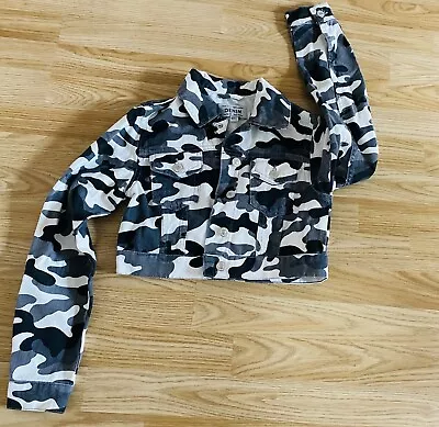 Buy Girls Camouflage Denim Jacket  • 10£