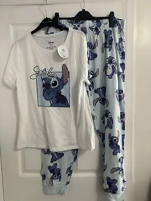 Buy Ladies Disney Stitch Pyjamas Set. Size Large 14-16. Brand New With Tags • 10.50£