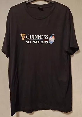 Buy Vintage Ask Me For A Guinness 6 Nations Black T Shirt Official Merchandise L 6n • 29.99£