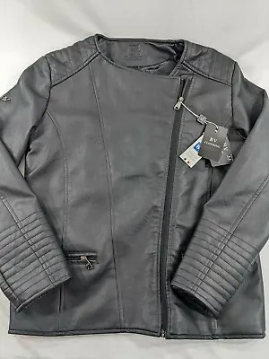 Buy BV Clothing Black Biker Leather Jacket Motorcycle Style Women's Medium  • 94.50£